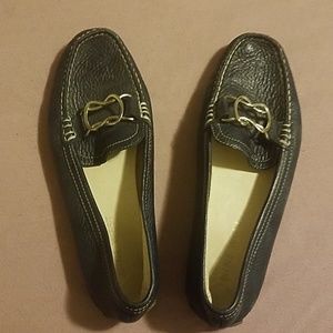 Nine West blue leather flats